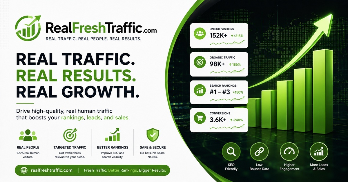 Real Fresh Traffic - Fresh Visitors. Better Exposure. More Leads.